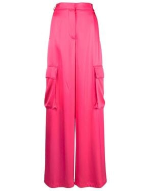 Versace High-Waisted Wide-Leg Cargo Trousers - Pink