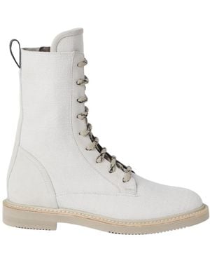 Brunello Cucinelli Lace-Up Ankle Boots - Gray