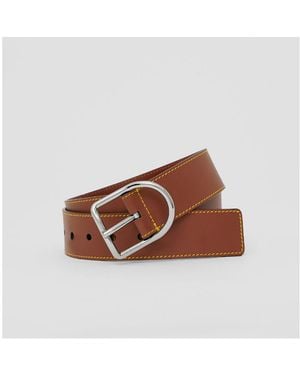 Burberry Leather Belt - White