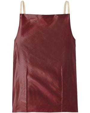 Carven Satin Top - Red