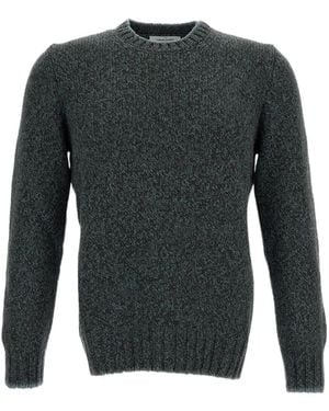 Gran Sasso Herringbone Crew-Neck Sweater - Gray