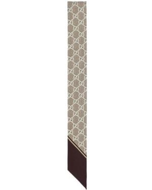 Gucci Gg Neck Bow - White