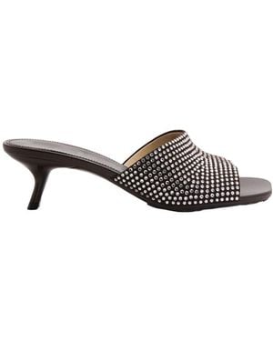 Loewe Petal Embellished Slip-On Mules - White
