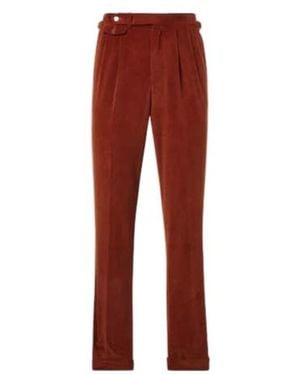dunhill Cotton And Silk Corduroy Trousers - Red