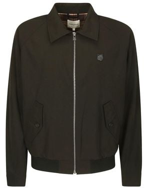 Maison Kitsuné Maison Kitsuné Fox Head Patch Harrington Jacket - Black