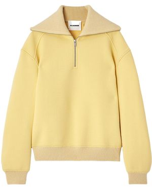 Jil Sander Oversized Wool-Blend Sweatshirt - Yellow