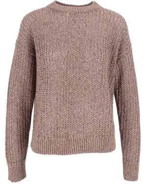 Peserico Sequin-Embellished Knit Sweater - Brown