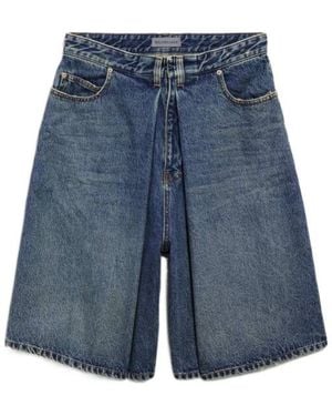 Balenciaga Folded Shorts - Blue