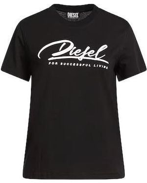 DIESEL Printed Short Sleeve T-Shirt - Black