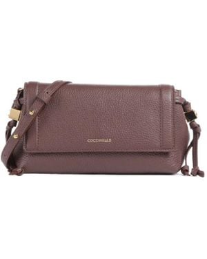 Coccinelle Flap Shoulder Bag - Brown