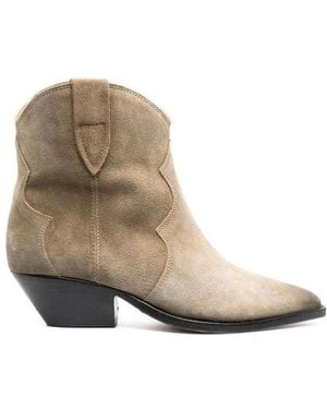 Isabel Marant Dewina Leather Ankle Boots - Brown