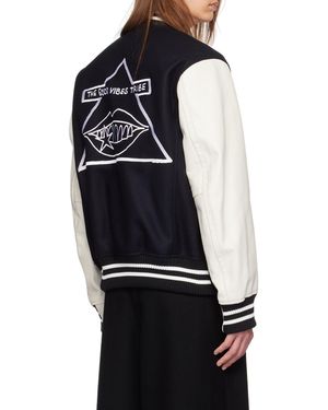 Sacai Gonz-Appliqué Bomber Jacket - Blue