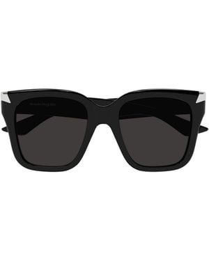 McQueen Eyewear Square Frame Sunglasses - Black