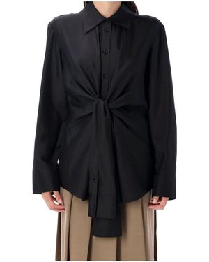 Rohe Satin Knotted Shirt - Black