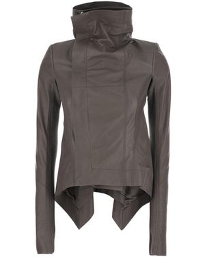 Rick Owens Naska Leather Biker Jacket - Brown