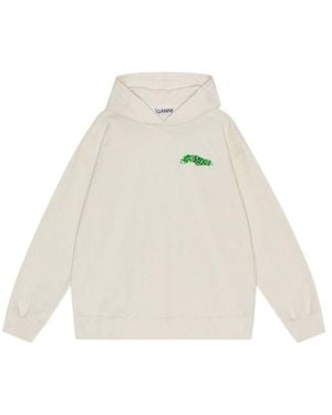 Ganni Egret Isoli Oversized Hoodie - White