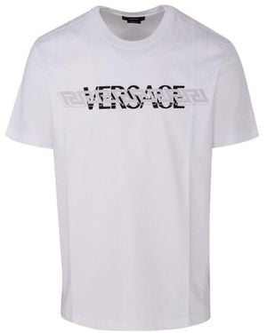 Versace Logo Crew-Neck T-Shirt - White