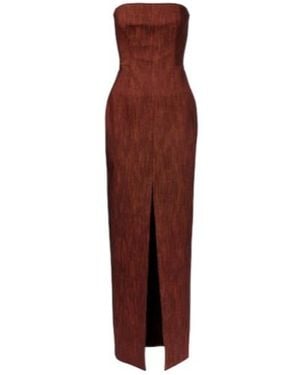 ROKSANDA Shani Wool And Cotton Bustier Gown - Red