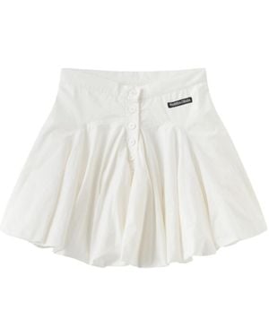 Marissa Chiara Button Skirt - White