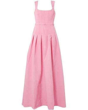 Rebecca Vallance Pleated Taffeta Gown - Pink