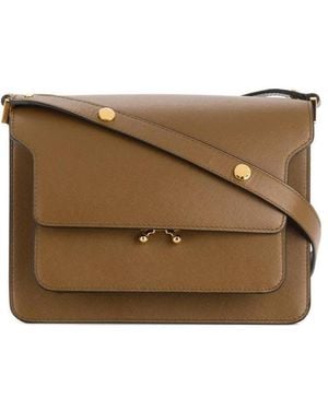 Marni Trunk Medium Shoulder Bag - Natural