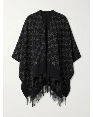 Gucci Gg Jacquard Cape - Black