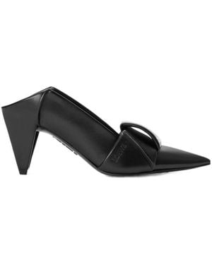 Loewe Origami Flap Back Court Shoes - Black