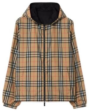 Burberry Reversible Check Hooded Jacket - Brown