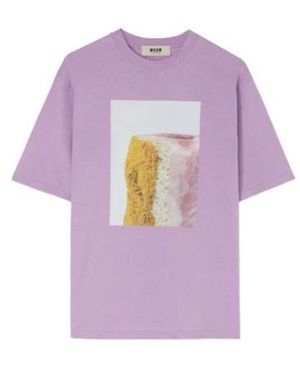 MSGM X Duccio Maria Gambi Photograph-Print T-Shirt - Purple