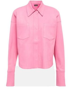 Stouls Josh Leather Jacket - Pink