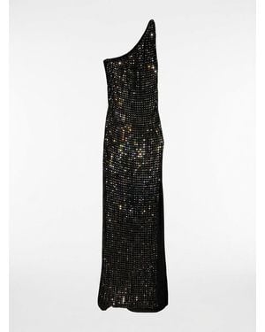 Gucci Embroidered Jersey Long Dress - Black