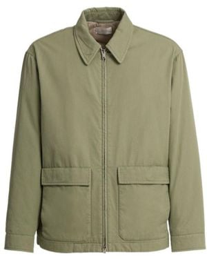 The Row Justo Cotton Cashmere Jacket - Green
