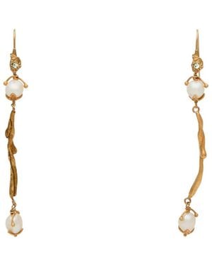 Marni Minimalist Earrings - White