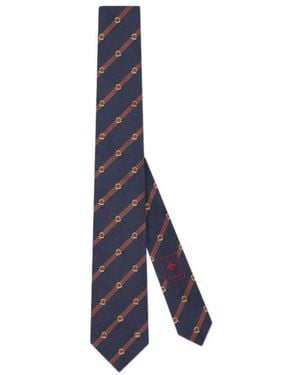Gucci Silk Jacquard Tie - Blue