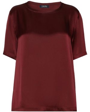 Max Mara Crew Neck Top - Red