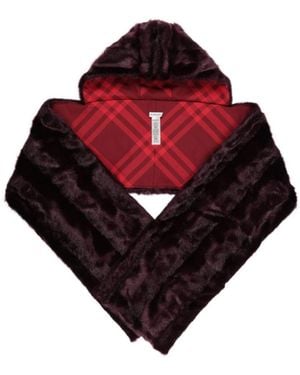 Burberry Solid Color Scarves - Red