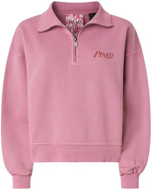 Pinko Hal-Zip Collared Sweatshirt - Pink