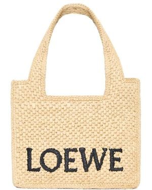 Loewe Font Mini Top Handle Bag - Natural