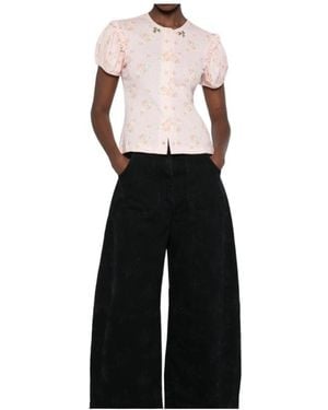 Simone Rocha Short-Sleeved Cardigan - Black