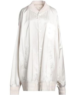 MM6 by Maison Margiela Striped Baseball Jacket - White