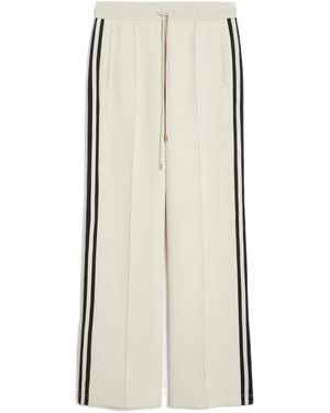 Max Mara Vento Side Stripe Relaxed Trousers - Natural