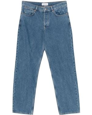 Marine Serre Logo-Print Jeans - Blue