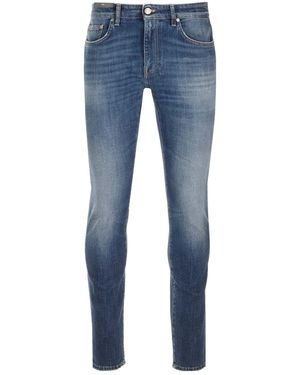 Pt Pantaloni Pt Torino Mid-Rise Slim-Fit Jeans - Blue