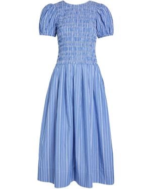 Ganni Striped Dress - Blue