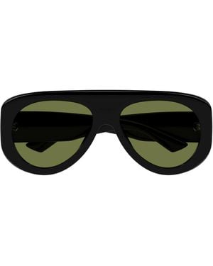 Bottega Veneta Eyewear Pilot Frame Sunglasses - Black