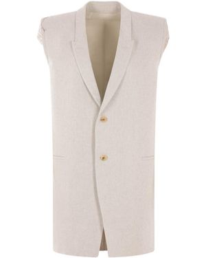 Rick Owens Hollywood Dirt Tailored Sleeveless Waistcoat - Multicolour