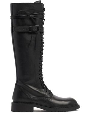 Ann Demeulemeester Santiago Lace-Up Martin Boots - Black