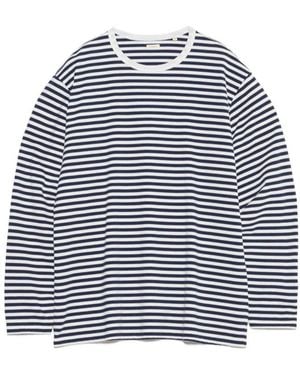 Nanamica Striped Long-Sleeved T-Shirt - Blue