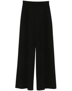 Patrizia Pepe Pleated Palazzo Pants - Black