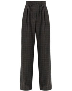 Dries Van Noten Belted Wool Trousers - Black